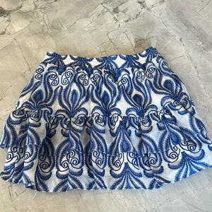 Adorable blue and white lined skirt